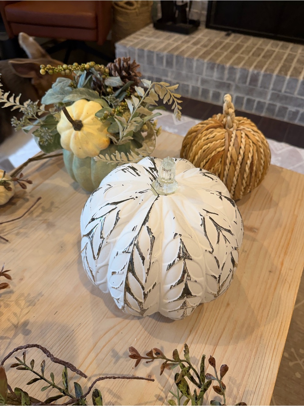 Set of 3 Pumpkin Fall Decor